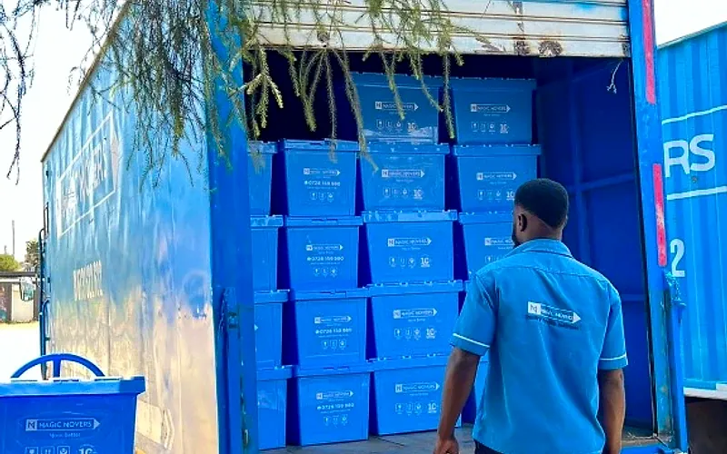 Magic Movers wooden crates and protected storage cargo