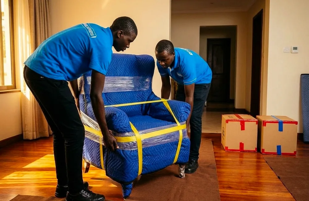Magic Movers residential home moving crew handling furniture